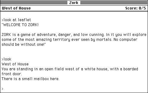 Zork Screen Shot