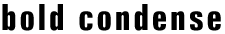 font condensed
