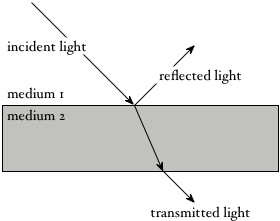 absorb, transmit, reflect