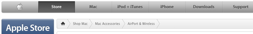 Apple Breadcrumb trail
