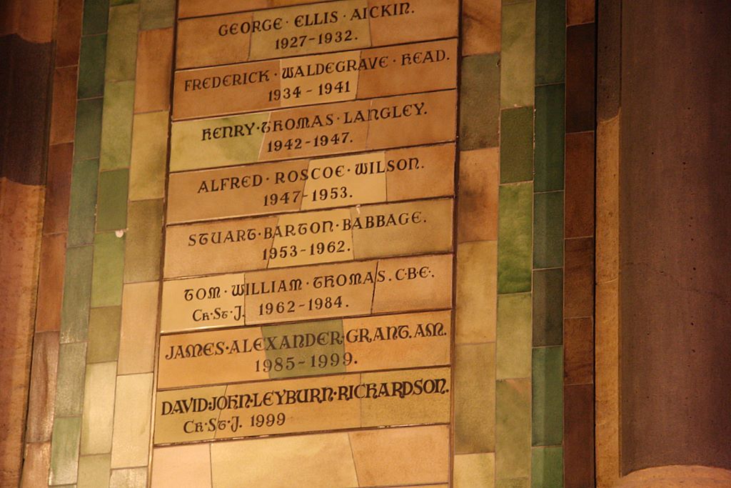 List of Deans of Melbourne in St Paul's Cathedral, including Stuart Barton Babbage